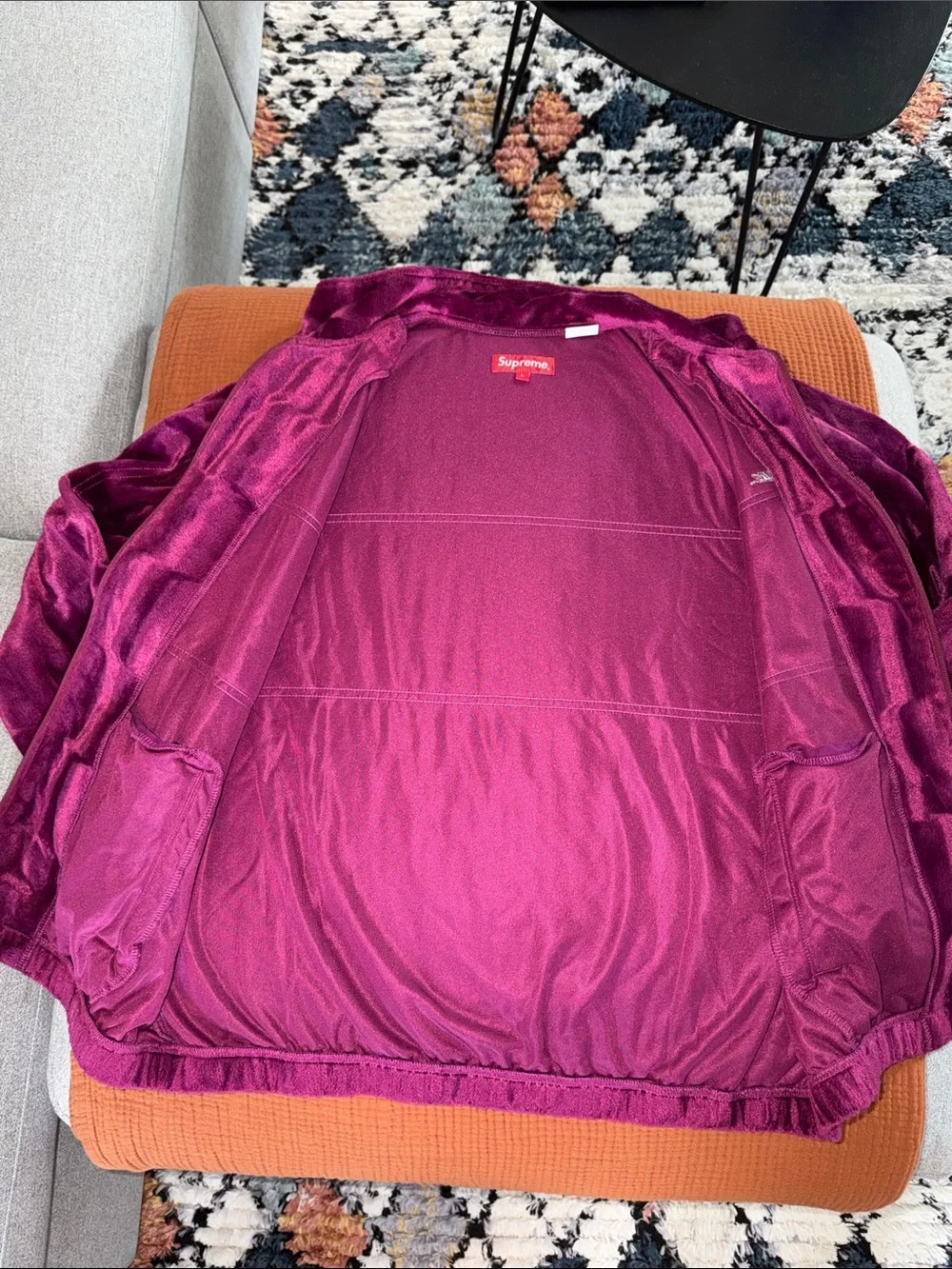 Supreme velour track jacket
